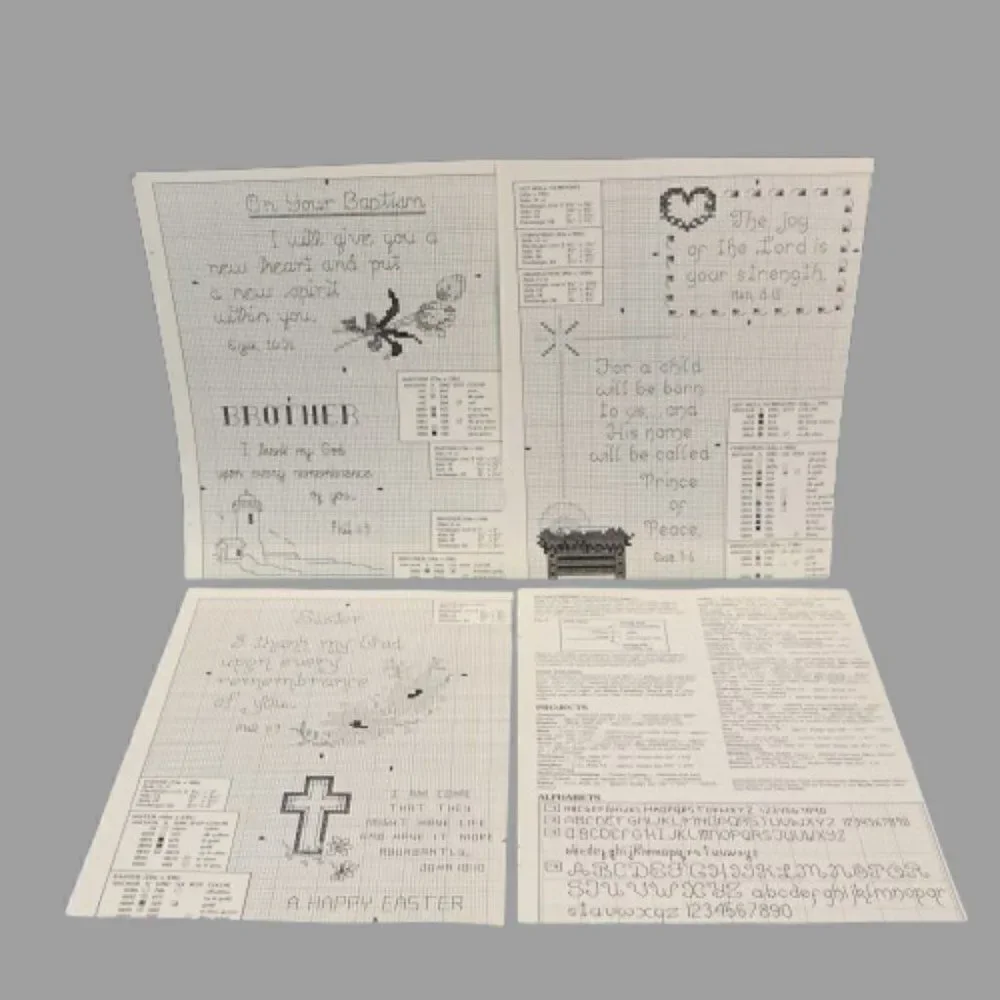 Cross Stitch Patterns 18 Assorted Photocopied Patterns